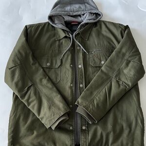 Dickies Men's Green Workwear Hooded Jacket Size XL EUC